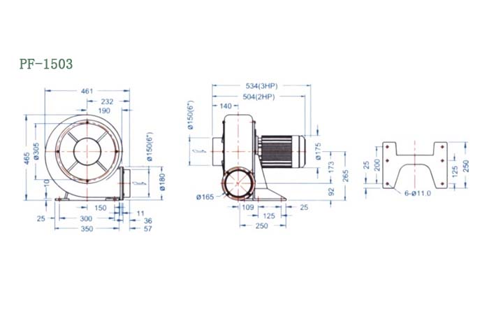 PF-1503,2.2kw直葉式鼓風(fēng)機
